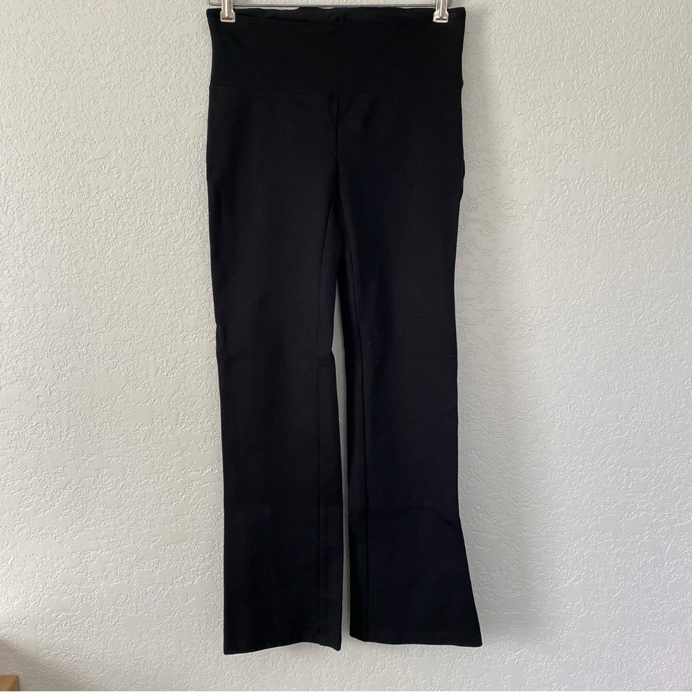 Soft Surroundings Women's Extra Small Black Elasticized Waist Pull On Yoga Pants